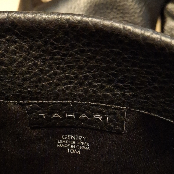 Tahari Black Heeled Leather Boots - Picture 2 of 5